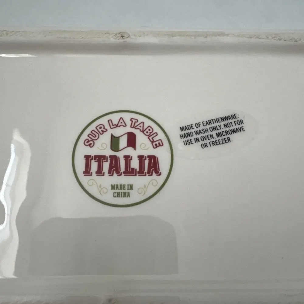 Sur La Table Italia Butter Dish Earthenware Burro Fresco